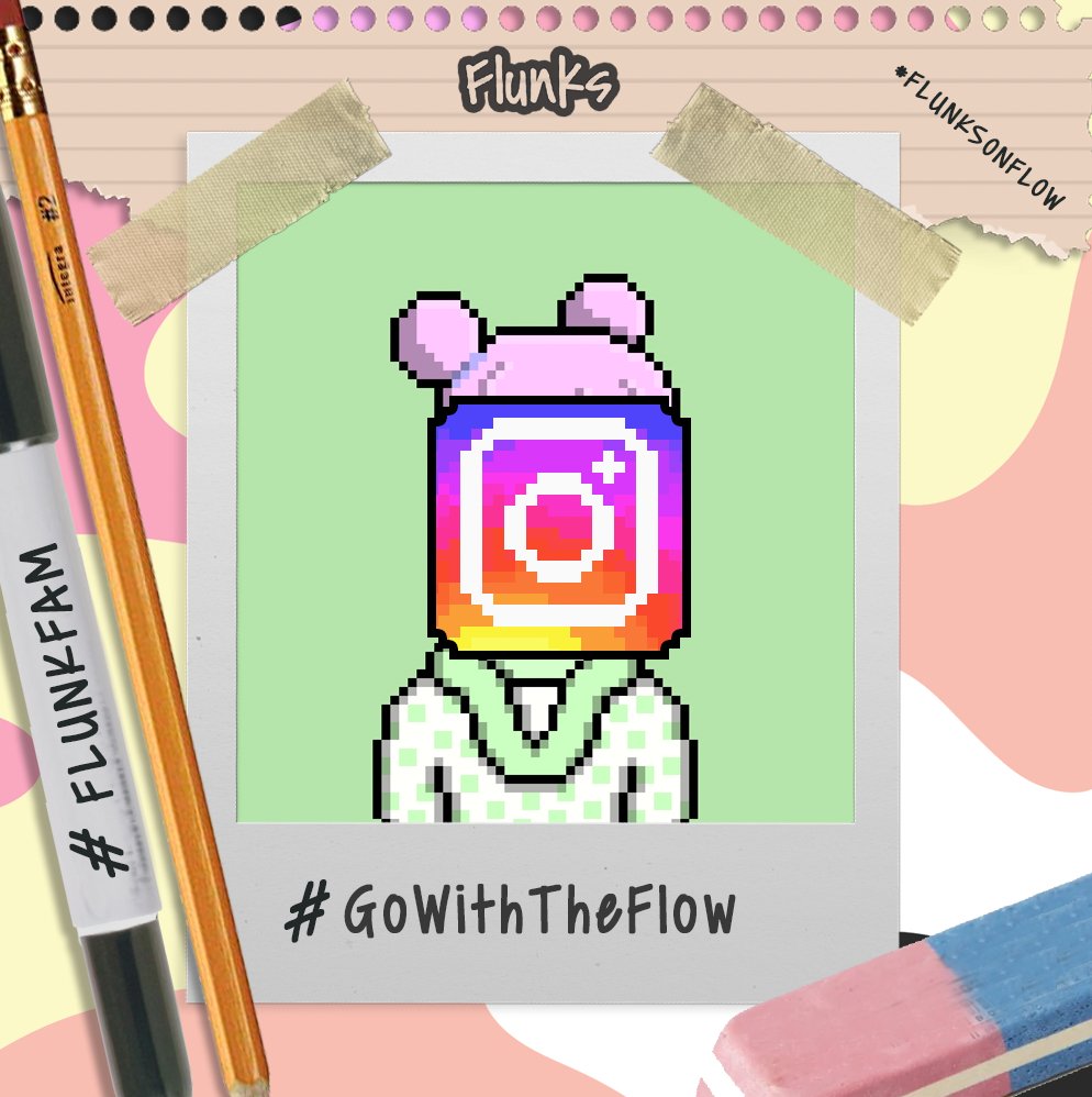 flunks_nft's tweet photo. To celebrate @instagram supporting @flow_blockchain we are giving away a Flunk!! All you have to do is follow us on our brand spanking new Instagram page to be in with a chance to win >> https://t.co/WEMf3ak9bk  

#GoWithTheFlow https://t.co/5qIR4i0zNO