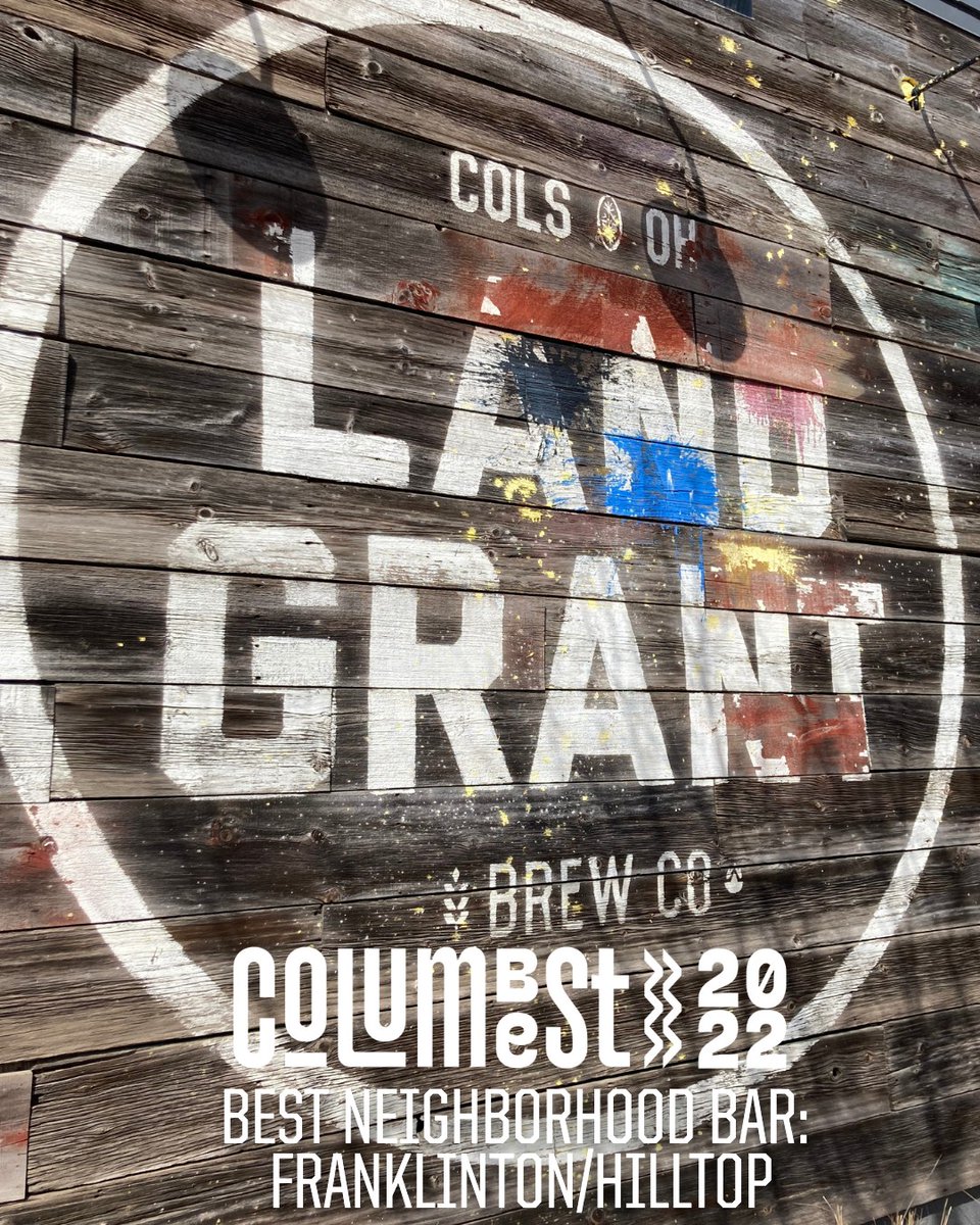 LandGrantBeer's tweet photo. We live for the applause! 👏 Thank you #Columbus for voting for us in @614Magazine's 2022 #ColumBEST awards!
⛱ Best Drinking Patio  
📍 Best Neighborhood Bar: Franklinton/Hilltop
🍺 Best Local Brewery - Top 3
🍻 Best Overall Bar - Top 3
#WeMakeBeerForYou &amp; appreciate the love ❤️ https://t.co/ayVuqQSp3k