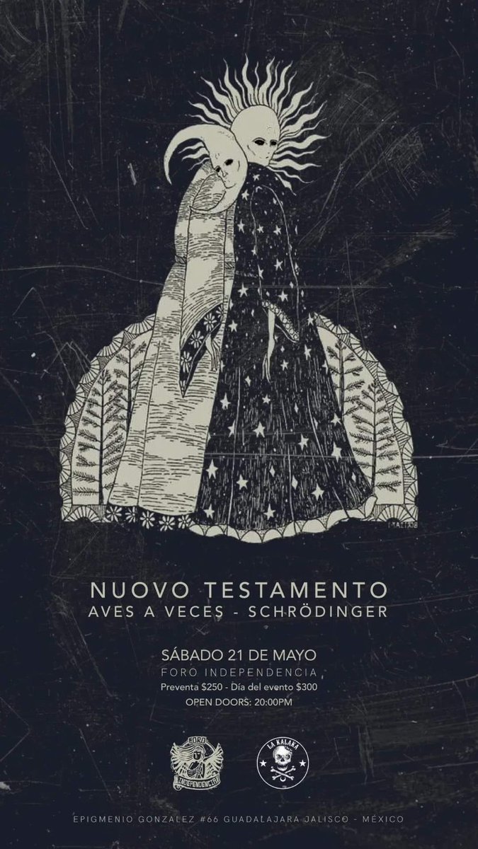 Setlist_me's tweet photo. @NuovoTestamento en Guadalajara 

Este sábado 21 de mayo en el @foindependencia  

Checa más detalles aquí:
https://t.co/tSlw7IWI18

Presentado por: @LaKalakaBar https://t.co/7jSrMnvw3h