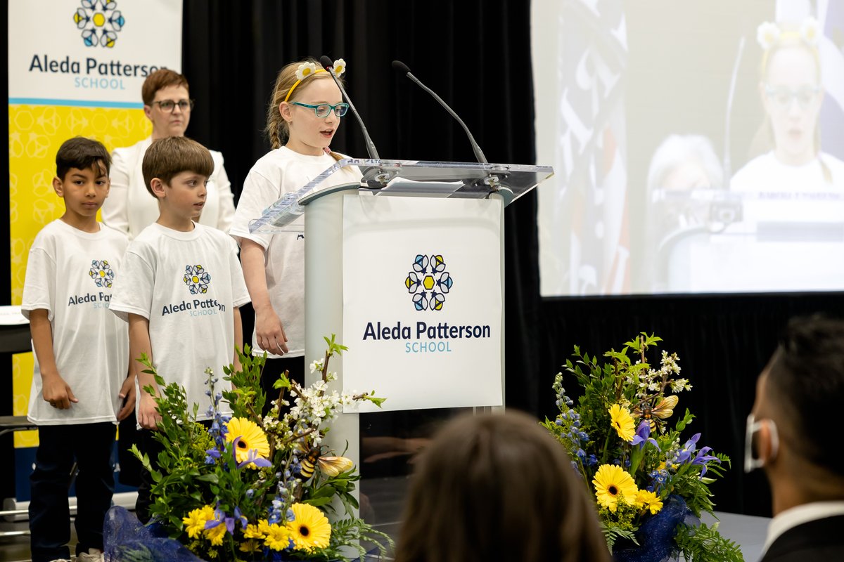 EPSBNews's tweet image. Students, staff and the community were buzzing 🐝 with excitement last week! We’re celebrating the grand opening of seven #EPSB schools this spring and kicked things off with Aleda Patterson School and @EPSBGarth. #yeg