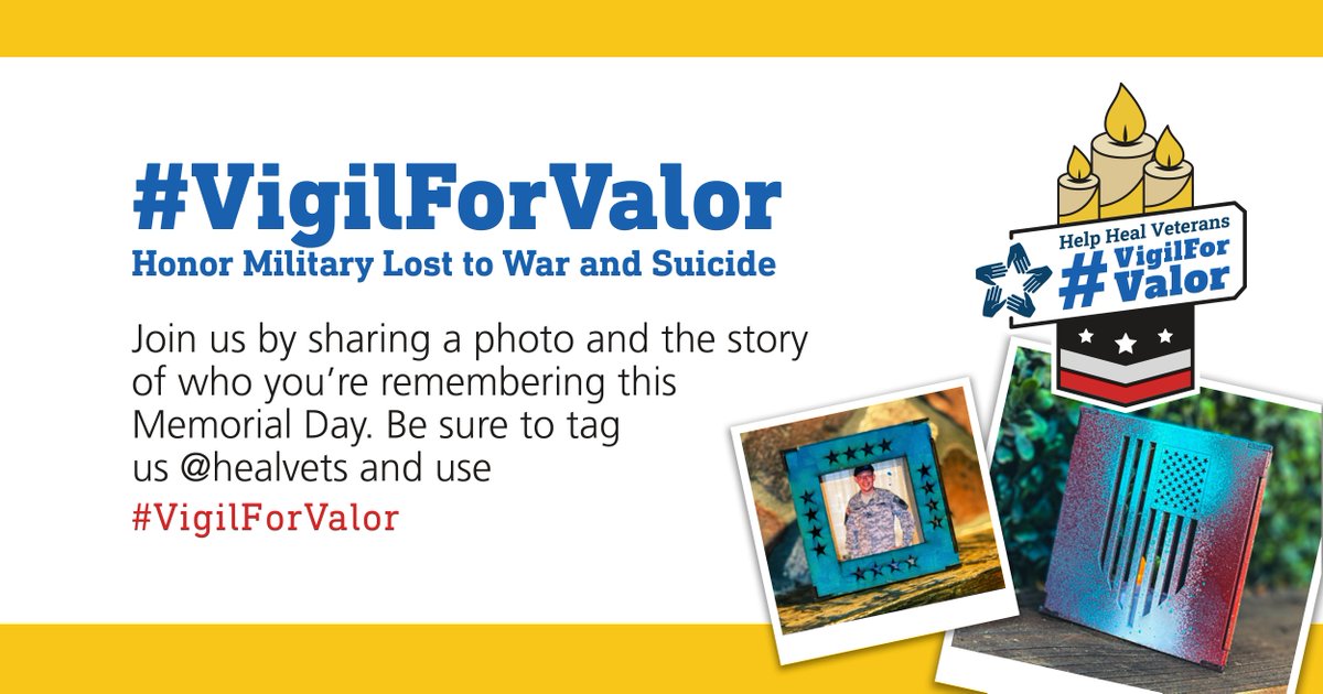 Today marks the start of #VigilForValor! Join us now through #MemorialDay as we highlight stories of fallen service members. Take part by sharing a photo and story of the person you're remembering and tag us <a href="/HHVets/">HelpHealVeterans</a>! Learn more: healvets.square.site/vigilforvalor
