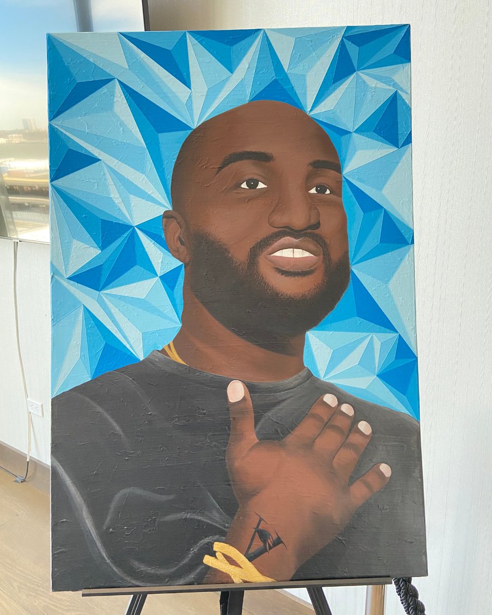 fsf1937's tweet photo. We're in awe of the talent of all of our Scholars, including 2021 SCAD "Post-Modern" Scholar Maryam Muhammed, who created this stunning portrait of the late Virgil Abloh for this year's #FSFLive Gala. Bravo! https://t.co/k7bHdQcJoz