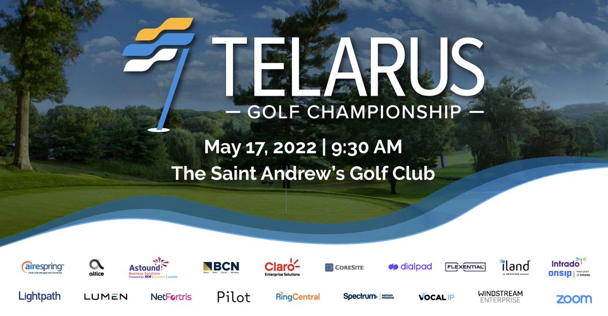 telarus's tweet photo. Join us at our NYC Telarus golf event on May 17th! We'll have incredible swag at sponsored holes, food, drinks, followed by awards and prizes. Contact Tina Franchi if you are interested in coming &amp; have a customer you would like to bring!
#TelarusGolf #Networking https://t.co/RHM26BbjOm