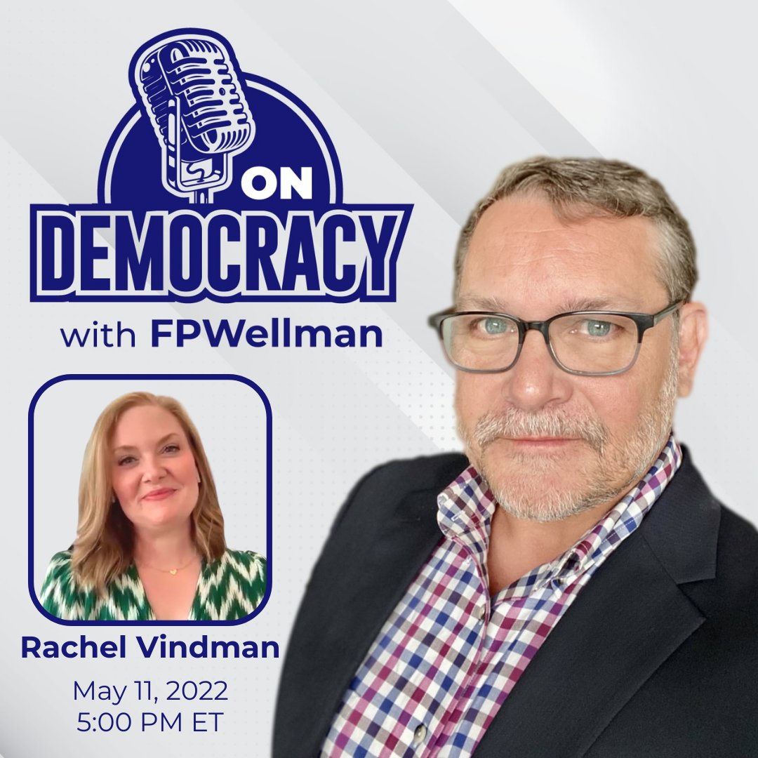 FPWellman's tweet photo. I'm excited to have my friend @natsechobbyist join me for the premier episode of 'On Democracy' on @getcallin live this Weds at 5:00 PM EST. Rachel is the Cohost of 'The Suburban Women Problem' podcast and a fierce pro-democracy advocate. Hope you'll join us live on Callin! https://t.co/D7PAIlIDxQ