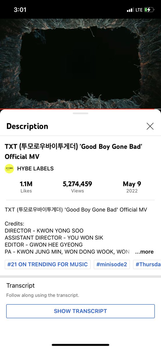 itboyTheFed's tweet photo. Keep streaming the MV MOA!! Let’s break the 7M curse 🙌🏼

TXT (투모로우바이투게더) 'Good Boy Gone Bad' Official MV https://t.co/ptl9IGKexd via @YouTube https://t.co/DsbveZyJyq