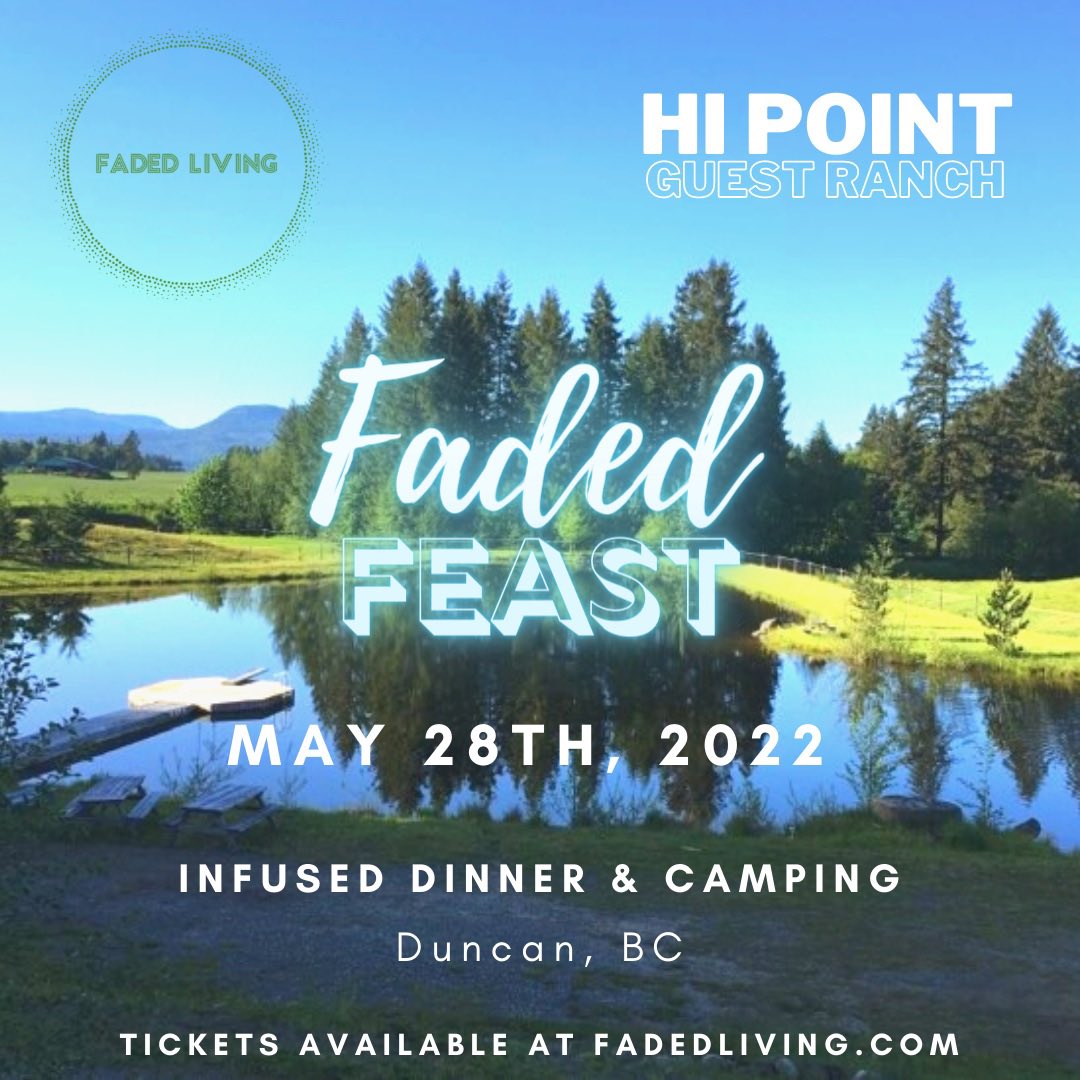 Y’all… this weekend was nuts! We are down to TWO tickets left for the Faded Feast + Camping weekend with CBD breakfast box at Hi Point Guest Ranch! Yes that’s right TWO!! This is your last chance to get in on this #cannatourism fun on #vancouverisland! fadedliving.com/shop/