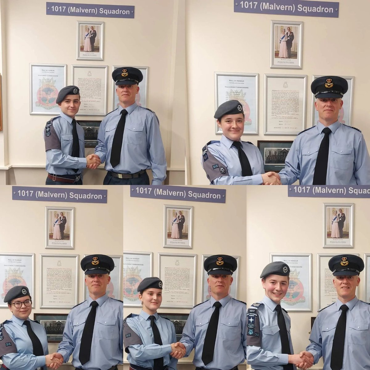 It's promotion time again.  Five very well deserved promotions, congratulations to Flight Sergeants Houlden-Soan and Turley, Sergeants Flewers and Hall, and a welcome to the NCO team for Corporal Houlden-Soan. #Promotion #RAFAC #Malvern