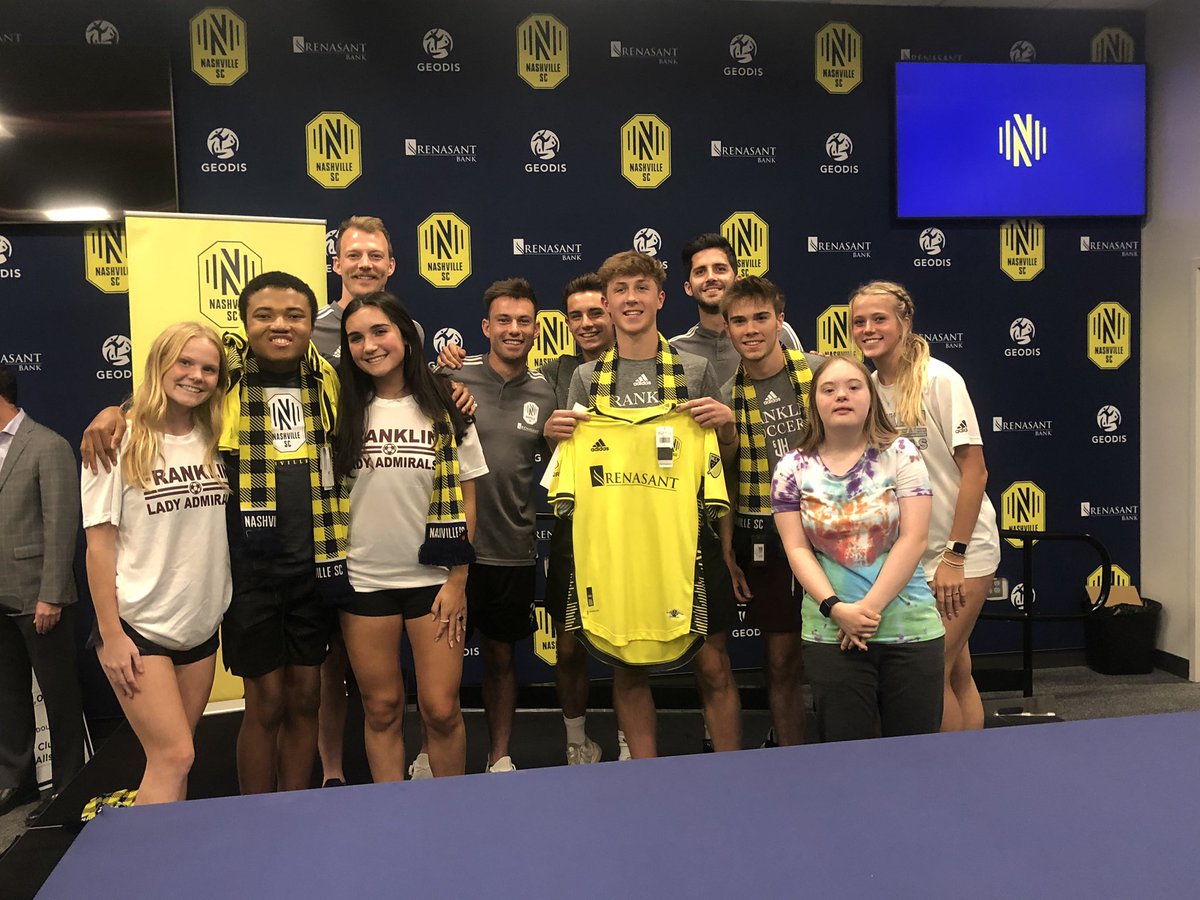 wcsFHStc's tweet photo. Awesome Day at @NashvilleSC for @SOTennessee Unified Soccer Signing Day. Signing day pics coming soon! https://t.co/OKZjM0Klnn