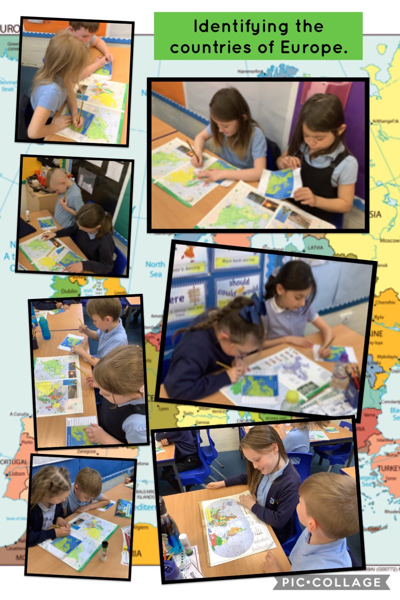 Working on our Where are we? theme page by finding countries of Europe using atlas'. <a href="/wearenewington/">Newington Academy</a>