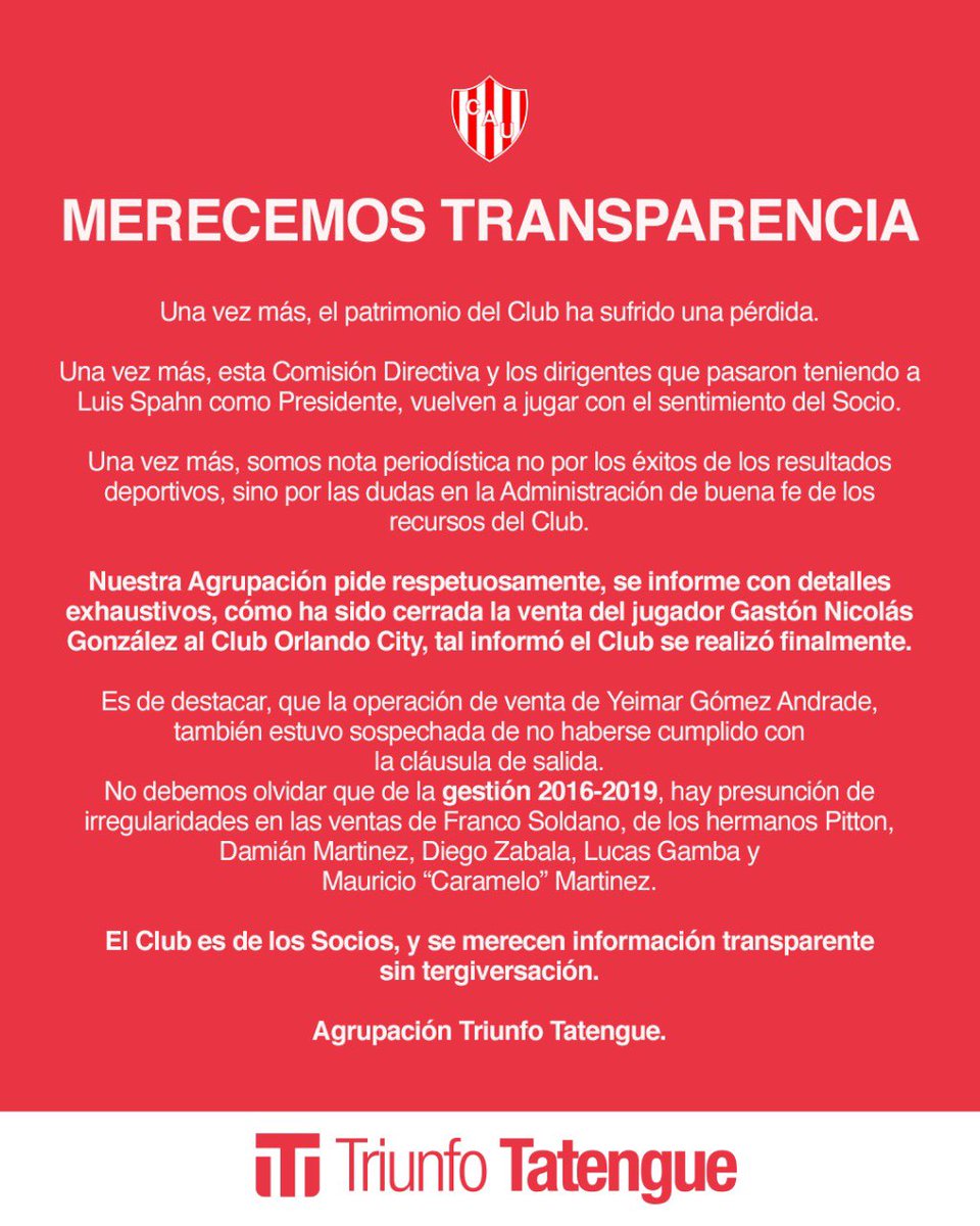 negrorperagallo's tweet photo. Para nosotros @clubaunion siempre estará por encima de una gestión y más si ese gestor está IMPUTADO por ADMINISTRACION FRAUDULENTA. Ni por acción, ni por omisión… NO FUIMOS, NO SOMOS, NI SEREMOS CÓMPLICES #AhoraSimonutti #MasUnion https://t.co/vXfiOCXCHt