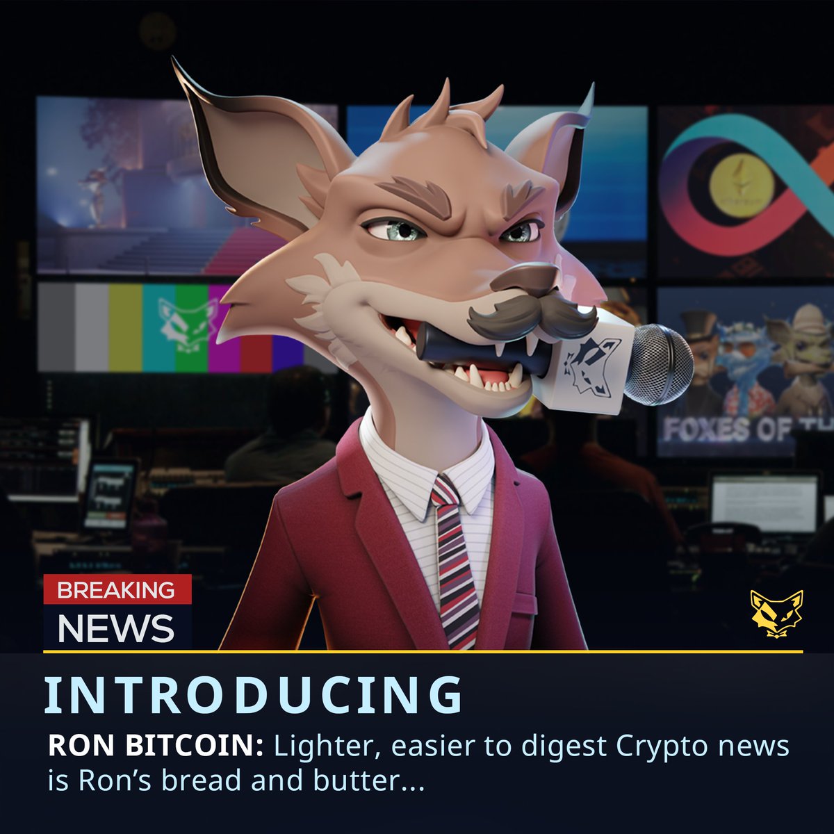 Introducing: Ron Bitcoin.

Being the lead anchor, Ron is here to go viral with his stories... but also wants to have fun doing it. He has strong opinions, and he's here to share them all.

Keep a lookout for his news updates and world-famous catchphrase: "Stay Classy, Twitter!"