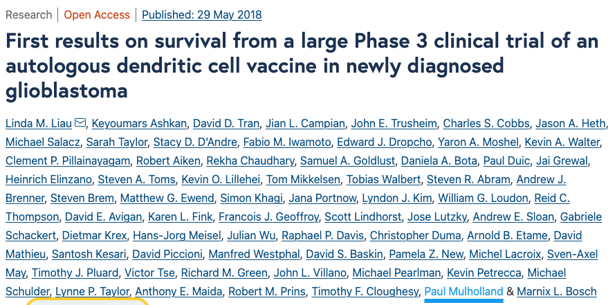 HenryMuney's tweet photo. Spoke with the company $NWBO. Dr. Linda Liau and her son have COVID.

Dr. Paul Mulholland will present the same slides/data at Frontiers in Cancer Immunotherapy 2022 (NYAS). Dr. Mulholland was a co-author of the 2018 interim results. The show must go on.

https://t.co/LjNhhhQ5HU https://t.co/U15AfjgCm9