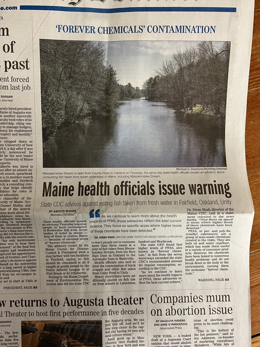 ErinBrockovich's tweet photo. Show of hands. How many have heard about this? These aren’t long distant issues… they’re showing up on your dinner table. @PressHerald #mainemess https://t.co/9OeWVB97zR