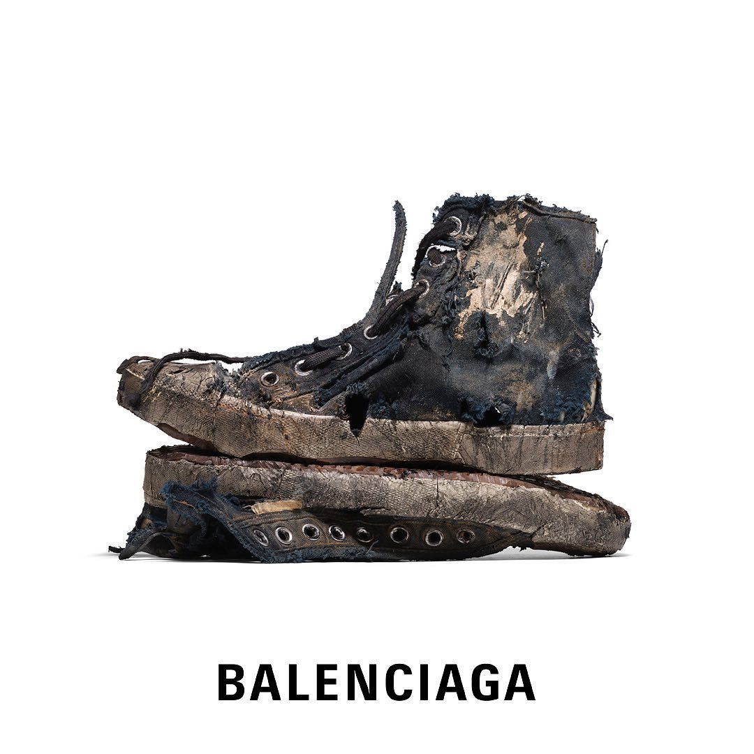 Balenciaga has unveiled a fully destroyed version of its Paris