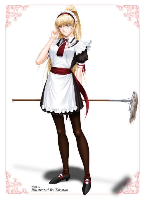 18年前に描いたフェリシアさんメイド仕様昨年リマスター版。
右は服装透け差分ですがタイツを透けさせると物凄くごつい足…😑
そもそもメイドの日って何じゃらホイ?🙄
メイドさんほしい～😣

#メイドの日 