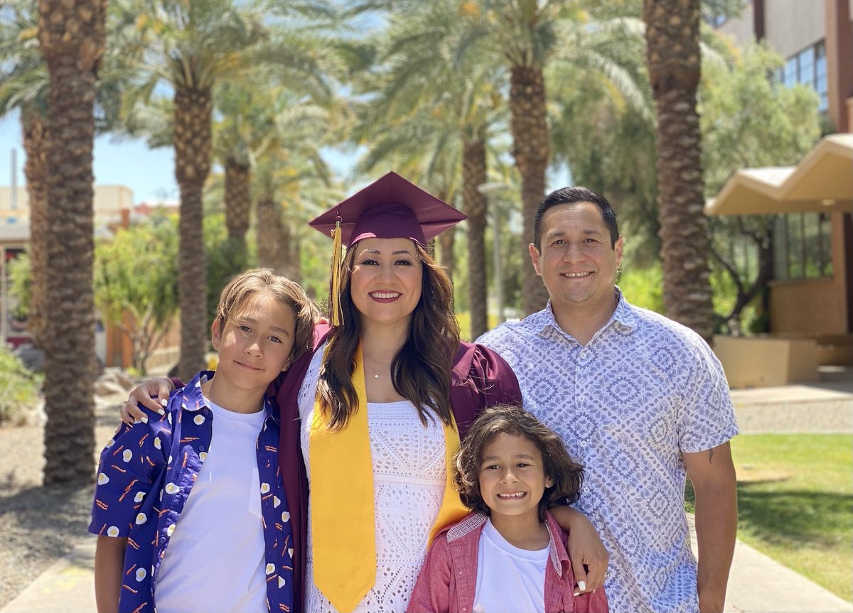Garza_Krissy's tweet photo. Today I’m living out my dreams, with my family by my side I’m receiving my Bachelors Degree in Interdisciplinary Studies. Thanks COVID, you pushed me into my next step in life! #ASUGrad https://t.co/eySC4cnVEi