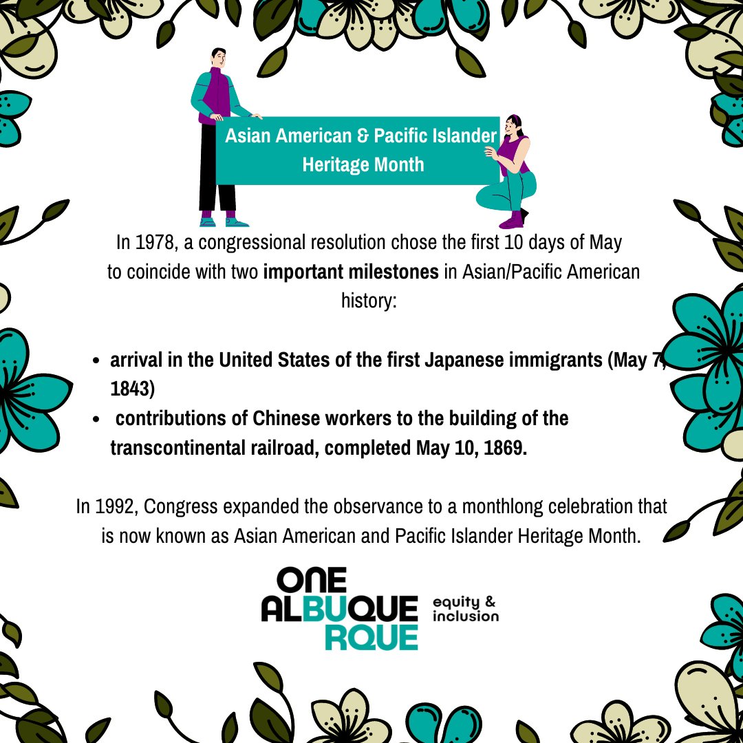 Asian American &amp; Pacific Islander Heritage month celebrates  the contributions our AAPI families have made to our nations rich history! 
#AAPIHeritageMonth #AAPI