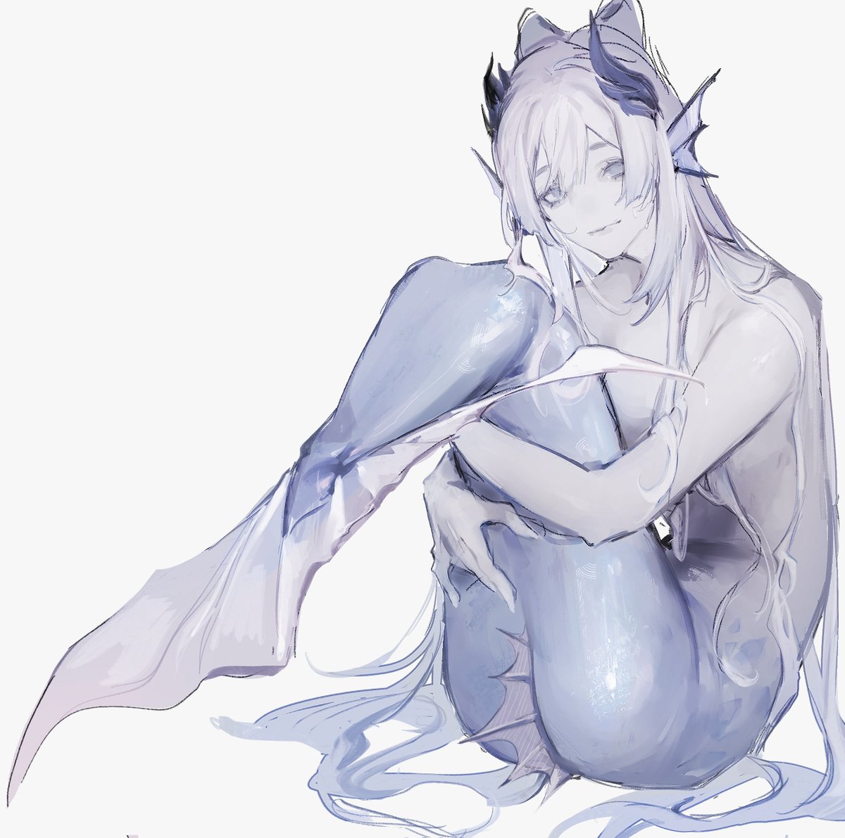 _LYNUNE's tweet photo. Quick drawing for #mermay2022 🐚🤍
#Genshinlmpact #原神 https://t.co/82a03xHHBs