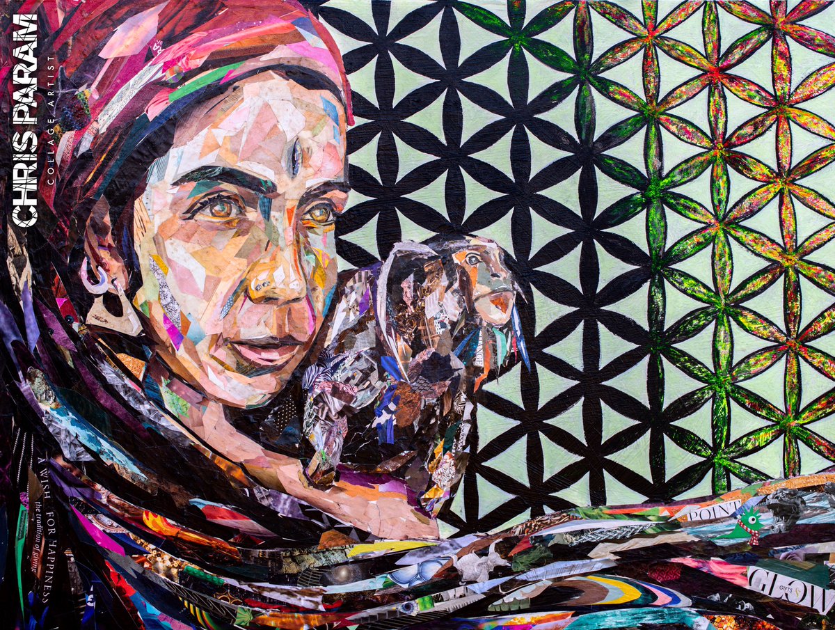 chrisparam_art's tweet photo. “Circles of Life” 
Collage/acrylic 
24” x 30”
For Sale!
#artistsontwitter #artist #art https://t.co/pwensCL1F3
