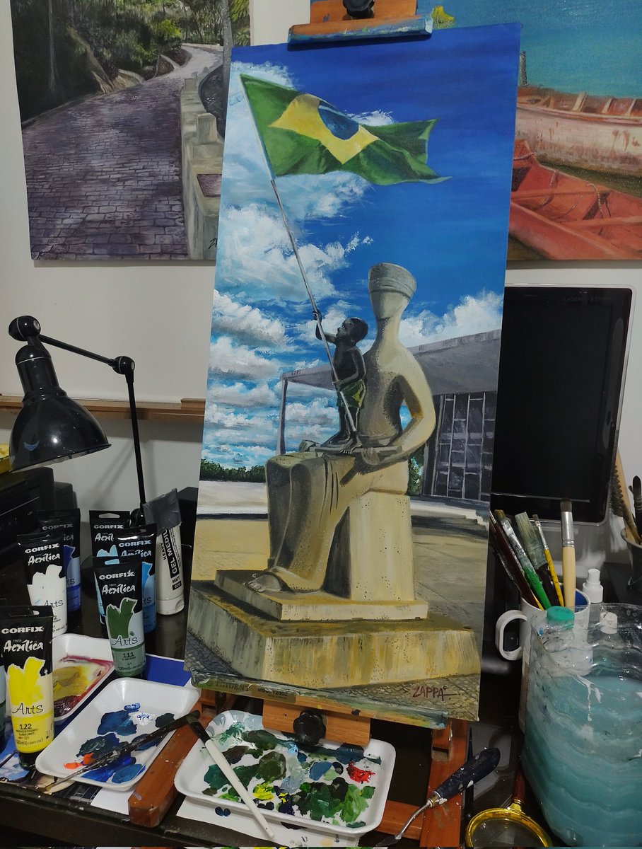 Arte verde e amarela, sem Rouanet.
"Moleque brasileiro"
Instagram @cartunistazappa