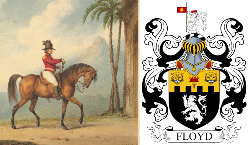 thecoadb's tweet photo. The #Floyd #Baronetcy is a title in the Baronetage of the United Kingdom. It was created in 1816 for General Sir John Floyd (1748-1818), a British #cavalry #officer who was second-in-command at the Battle of #Seringapatam in 1799, son of Captain John Floyd.
#heraldry #coatofarms https://t.co/VexgHkOzoT