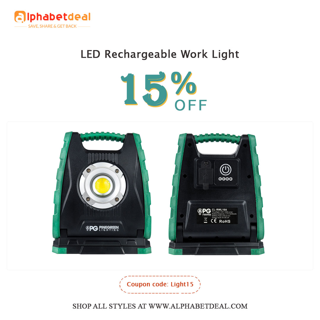 AlphabetDeal's tweet image. Ensuring that your most difficult &amp;amp; dangerous jobs are well-lit &amp;amp; safe with this LED Rechargeable Work Light. Buy this portable light and save 15% this week with coupon code: Light15. alphabetdeal.info/3Fuy6p5 

#Alphabetdeal #worklight #portableworklight #rechargablelight