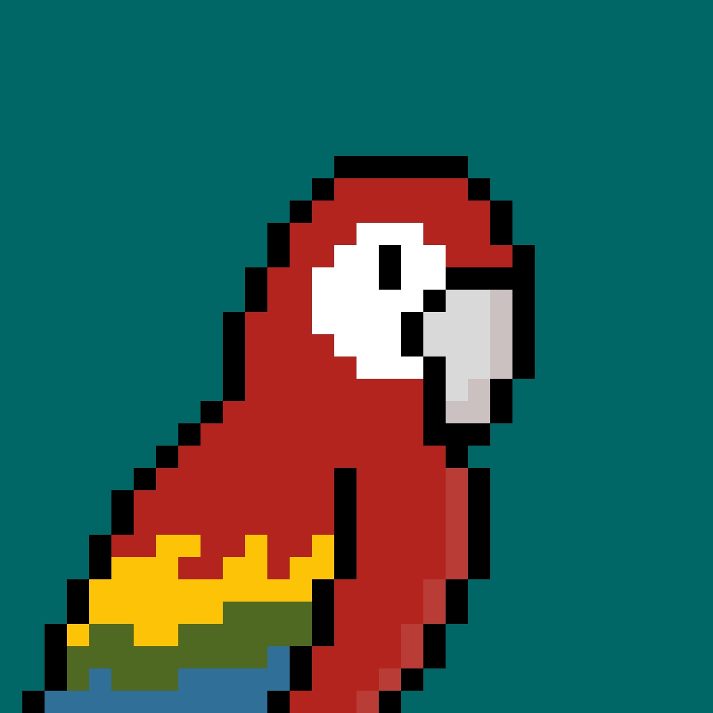PixelMacaws's tweet photo. Pixel Macaw #15 is on sale for only (0.008) ETH. #NFT

Check the rest of the #NFTCollection at: https://t.co/DWa4GRjXvW 

Discord: https://t.co/QeSuw3L7BG https://t.co/TI9H2x5dIw