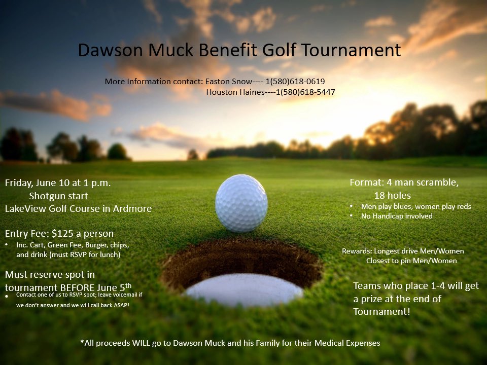 Remember to sign up and mark it on your calendars! Doing Hole Sponsors and accepting Donations as well! Please share, thank you!