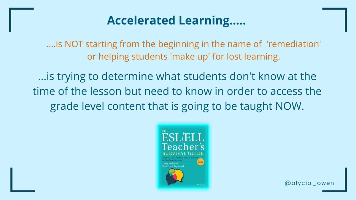 alycia_owen's tweet photo. #AcceleratedLearning begins with an #AssetsBased mindset. #MLLChat_BkClub 6.0 #ESLsg @Larryferlazzo @KHullSyp #ESL #ELL #MLL https://t.co/r4RaPlIhGf