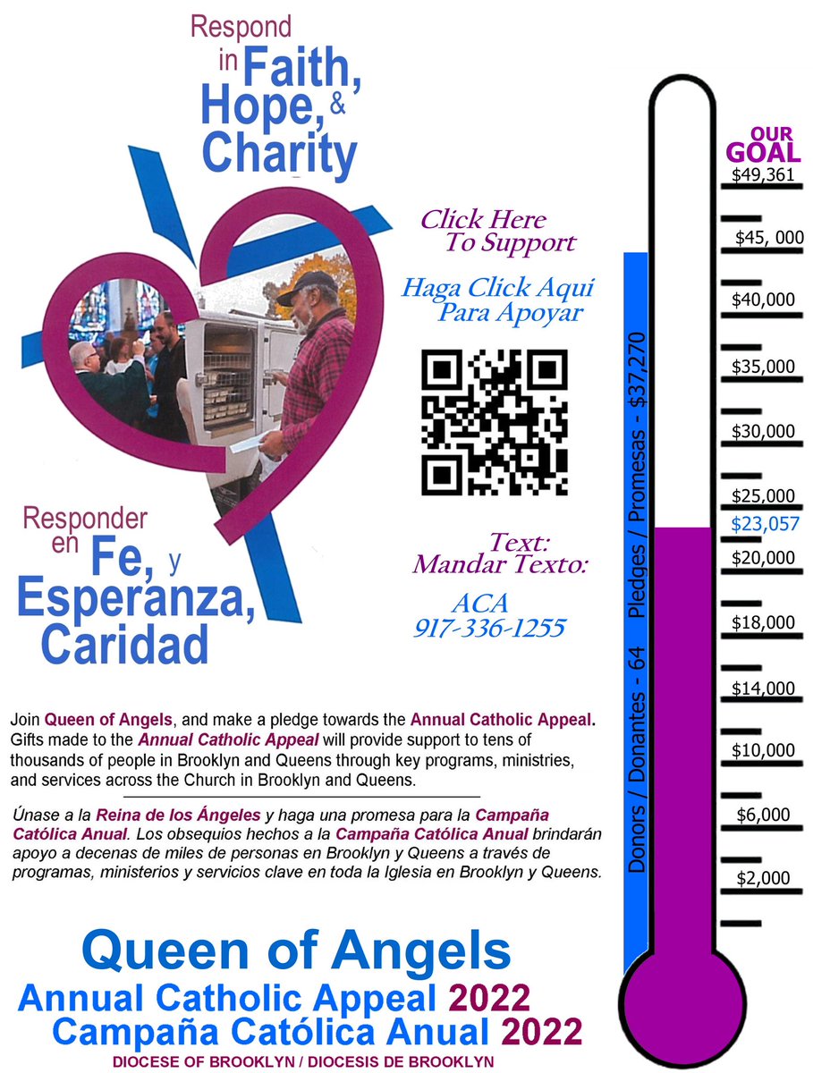 MariaReina4404's tweet photo. THE ANNUAL CATHOLIC APPEAL - Join Queen of Angels in raising funds for the Diocese and our Parish. Enter to win either an IPhone or IWatch. All you have to do is sign up and donate $100! It’s that easy.

Sign up today!

https://t.co/LSf7VSExJT

#AnnualCatholicAppeal
#ACA https://t.co/89VGjUCky4