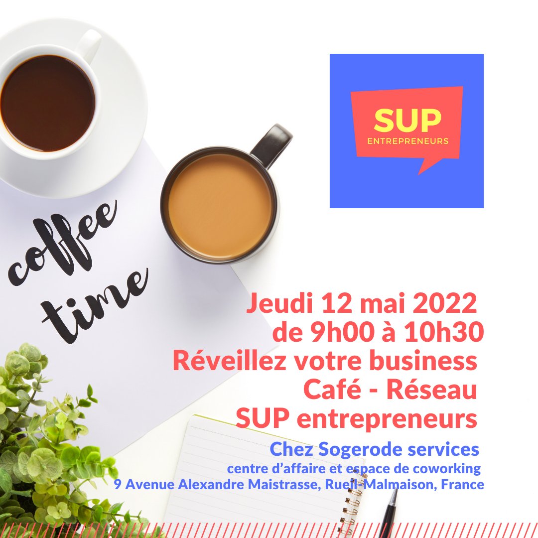 SUPEntreps's tweet photo. ☕ Café réseau SUP &amp; événements  🙌 - https://t.co/cLOW9tCT3W https://t.co/n5ZIgoKxhu