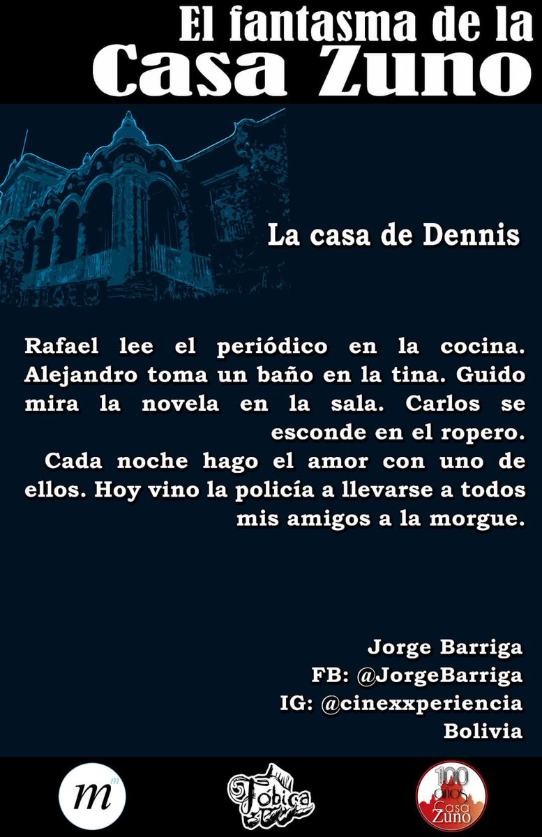 cinexxperiencia's tweet photo. Mi participación en la convocatoria de Fóbica Fest "Casas de Terror"
#microficción #flashfiction #literatura #literature #bookstagram #libro #book #librogram #suertemuerteymicroficciones #cinexxperiencia https://t.co/xotBYToW1K
