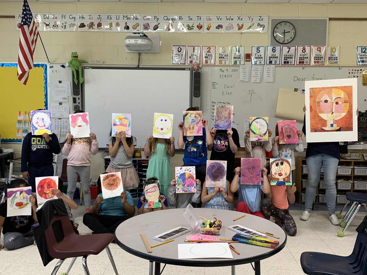 Thanks Mrs. Z for volunteering and teaching us about Paul Klee! We loved learning all about him, his artwork, and creating our own! #meetthemasters #enhancingthestudentexperience