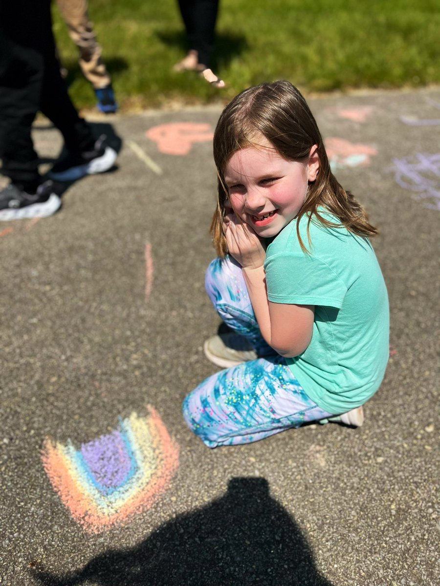 Our countdown to the last day of school has begun! Today we had a chalk party!