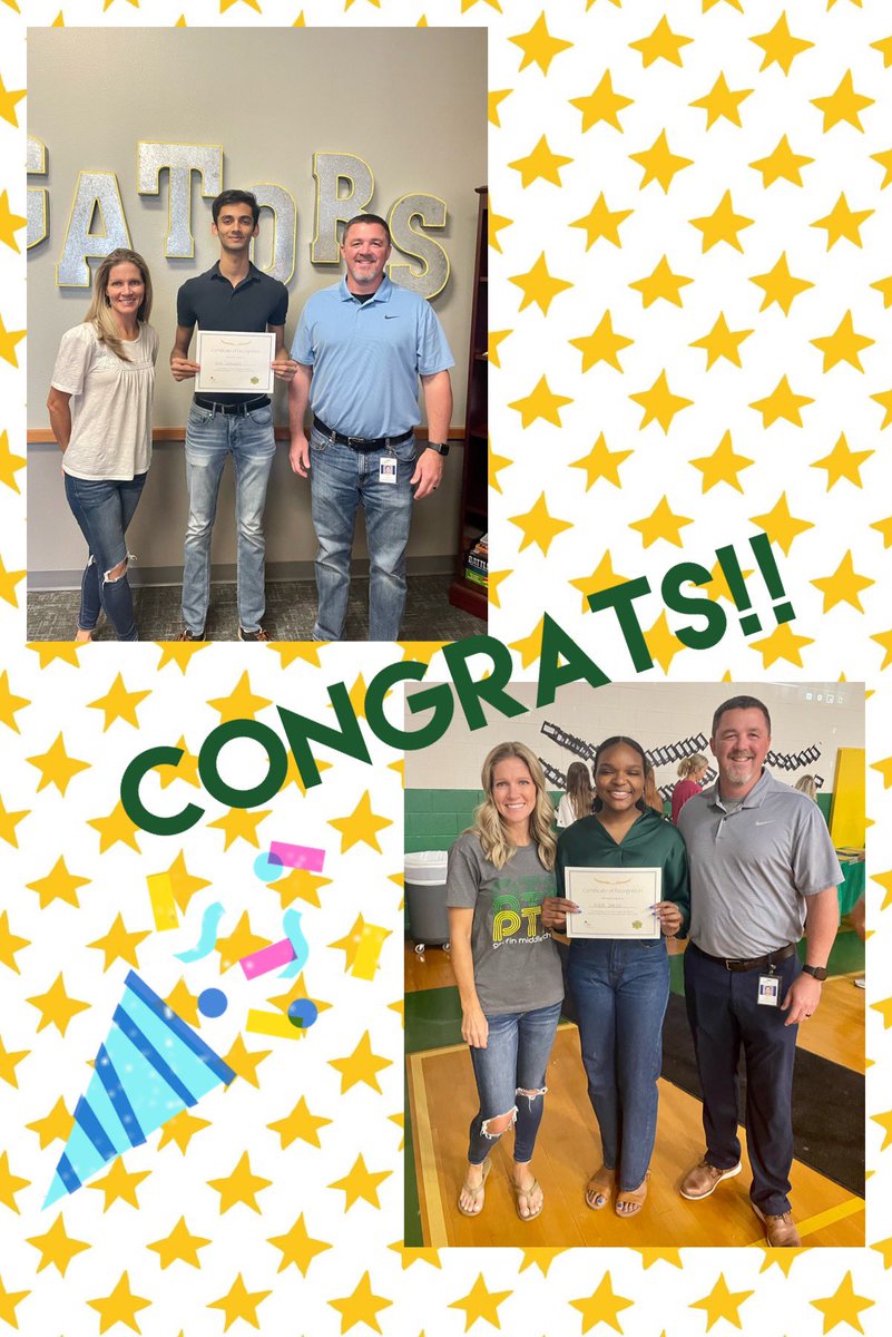 A huge congratulations to Peyton Simpson and Ayush Zalawadia who both received the GMS Frisco Education Foundation Scholarship!! 💚💛🎉