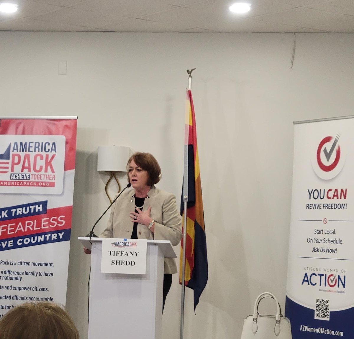 Tiffany_Shedd's tweet photo. Thank you for hosting a wonderful Attorney General Candidate Forum, @packamerica, and thank you to all who came out! 🇺🇸
#sheddforaz #americapack #forum #arizona #attorneygeneral #prolife #pro2a #proborder #parentalrights #freedom #arizonafirst #conservative #republican https://t.co/4GzvUoF4BJ
