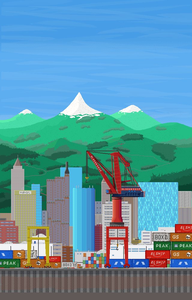 El_GatoPanzon's tweet photo. I am playing around with adding an "atmosphere" effect to the background of the game. Can't decide which is best, the original (first) or the atmospheric version (second)? #BoatloadGame #pixelart #indiedev #gamedev #GodotEngine https://t.co/jK61hbqX2Q