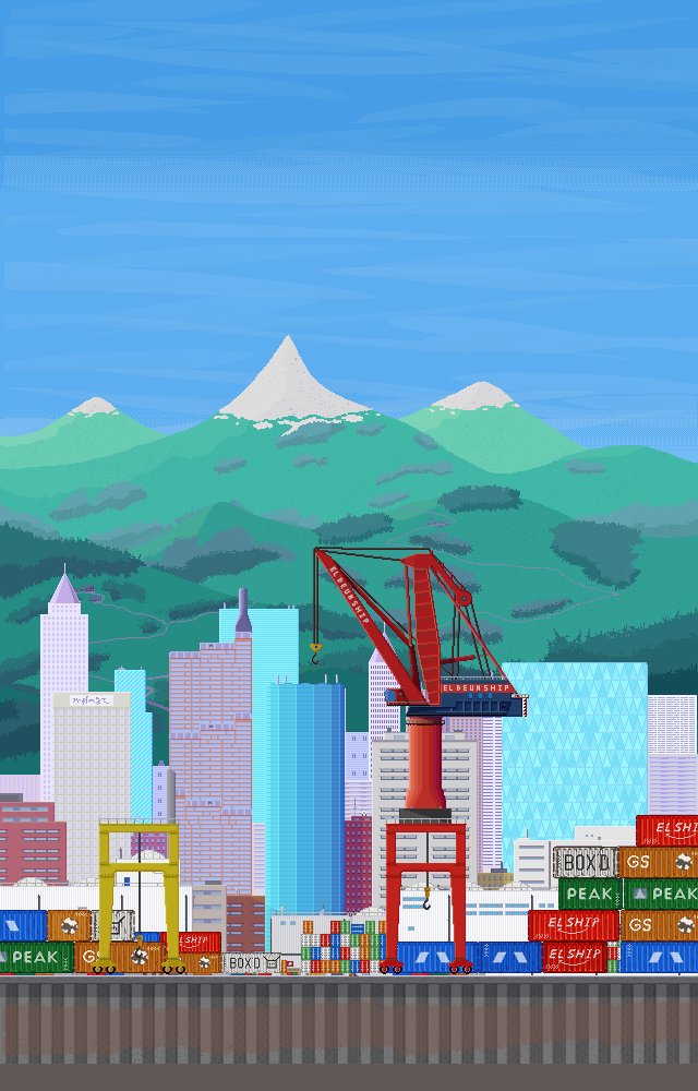 El_GatoPanzon's tweet photo. I am playing around with adding an "atmosphere" effect to the background of the game. Can't decide which is best, the original (first) or the atmospheric version (second)? #BoatloadGame #pixelart #indiedev #gamedev #GodotEngine https://t.co/jK61hbqX2Q