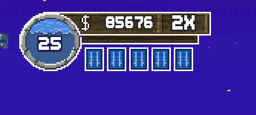 El_GatoPanzon's tweet photo. The HUD has been updated to include an outline to improve visibility. Thoughts? #BoatloadGame #pixelart #indiedev #gamedev #GodotEngine https://t.co/DjWQOCAB8F