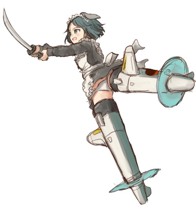 #メイドの日 で、なら #名刀の日 でもあると思うのですが、という訳で刀メイドの直ちゃんこと管野直枝。 #w_witch 