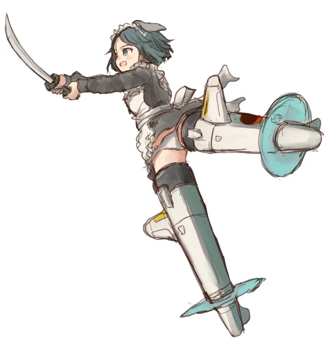 #メイドの日 で、なら #名刀の日 でもあると思うのですが、という訳で刀メイドの直ちゃんこと管野直枝。 #w_witch 