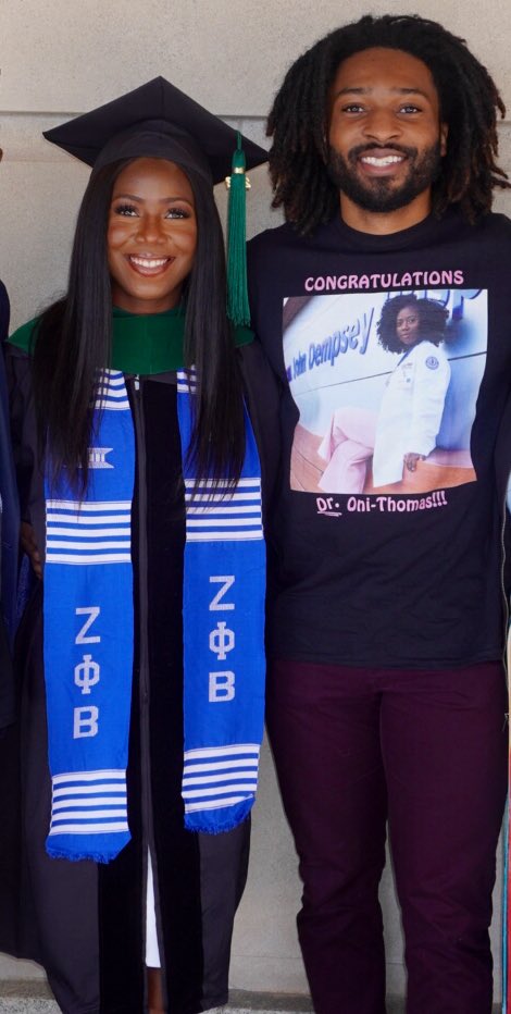 __EDThomas__'s tweet photo. My partner in crime just achieved her lifelong dream. I can’t possibly be more proud, happy, and grateful! Congratulations, Dr. Oni. Black girl magic in full effect!! 🎉🎈🎊 https://t.co/EbTtRAIBO7