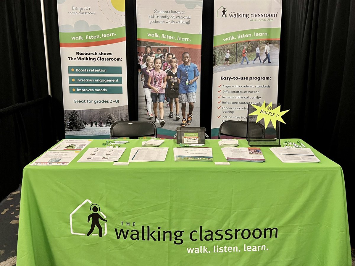 JonMattWall's tweet photo. Set up and ready. Come learn about @walkingclassrm tomorrow at #ACSC22! https://t.co/0RnEOO9aLo