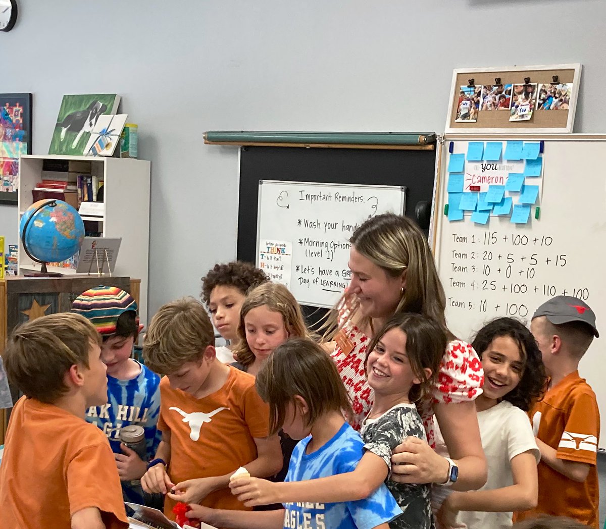 OHE4th's tweet photo. Today was our student teacher’s last day at OHE. She will definitely be missed, but we are so happy for her new adventures in education. Congratulations on your upcoming graduation, Ms. Haas! 🧡🤘🏻🧡 @utexascoe https://t.co/dbrOPqEhcV