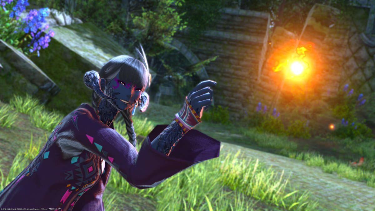 IyaYoake's tweet photo. Some abandoned ruins and cute little flying fire thingies, what's there not to love? Well these will-o-wisps as I've heard them called actually are as hot as fire! Who would've guessed?! Not Iya, that's for sure, a message from bed, healing up this time >.<. #FF14 #FFXIV #GPOSERS https://t.co/ZPWqgKd7Zq