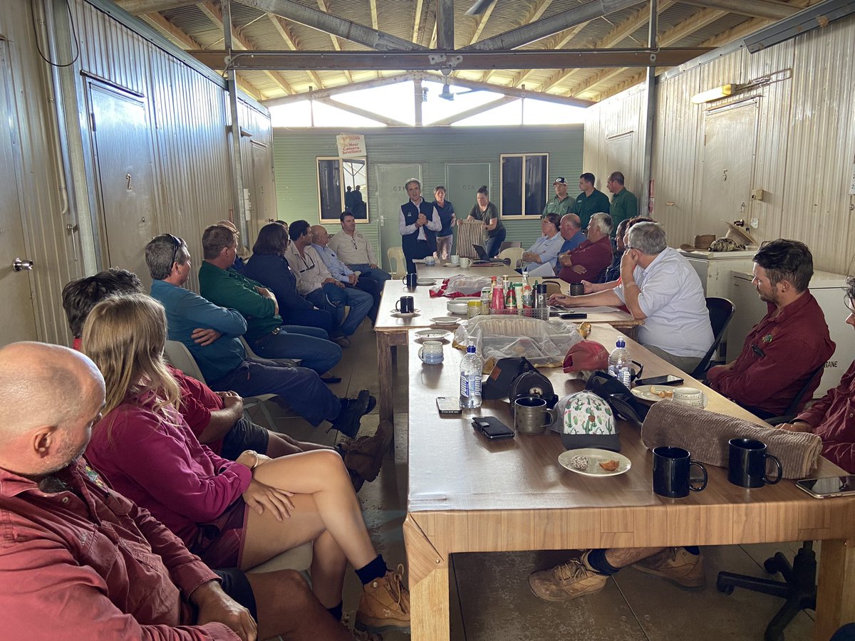 This week our CRDC Directors are visiting #cottongrowers across northern Aust to learn about their #research &amp; #development needs. Yesterday, David Statham hosted the board &amp; potential local #cotton growers at St Ronans Station in far north Qld #ausag #agchaoz #northerncottontour