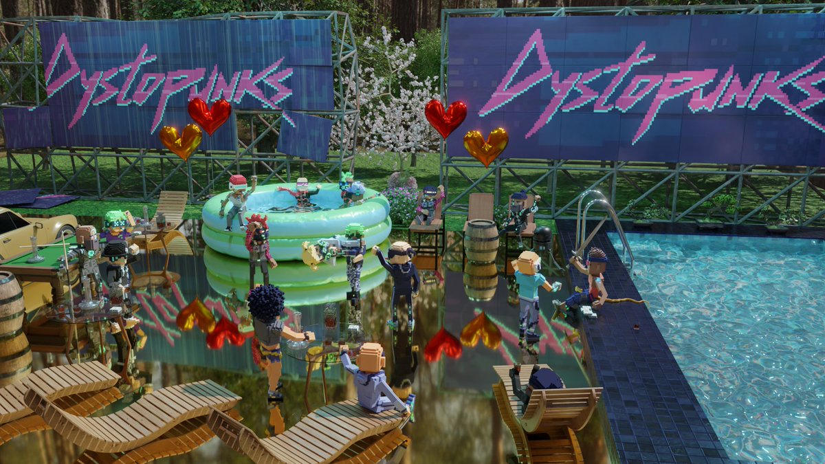 DystoPunks's tweet photo. Please admire the fabulous party @ShikamaruNFT threw with his DystoPunks VX, really amazing, the Dystos look so damn good with those HQ renders

If you are a Holder you can participate in the art contest  with a good prize pool 🔥 #NFTs #Contest

Discord: https://t.co/AqV8PkFITv https://t.co/b9x0nVhEyR