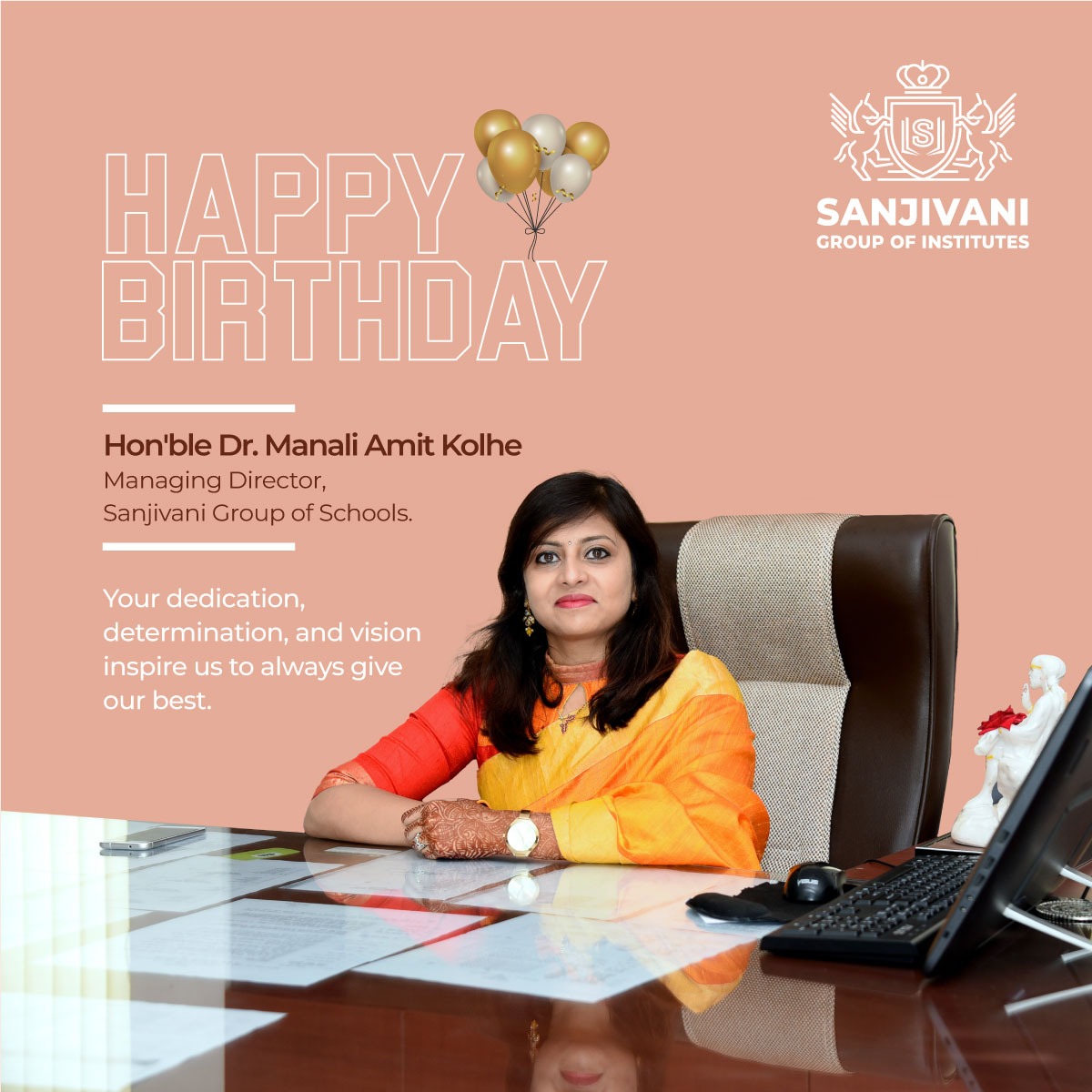 Wishing you a very Happy Birthday Mam, you are a true inspirational women whose impeccable leadership guides everyone towards success.
Its a true honor, and we are forever grateful and indebted to you for all of the life lessons and wisdom you have imparted to us.