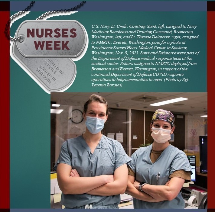 NavyMedicine's tweet photo. NH Bremerton celebrates National Nurses Week! Bravo Zulu to Navy Nurses!
#navynursecorps #NHB #navymedicine #NMRTCBremerton https://t.co/STIvv6jN6Z