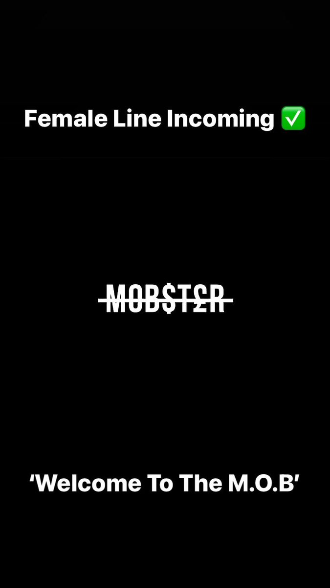 mobsterldn's tweet photo. Female Line Incoming ✅

‘Welcome To The M.O.B’ https://t.co/G8jKkOEHUi